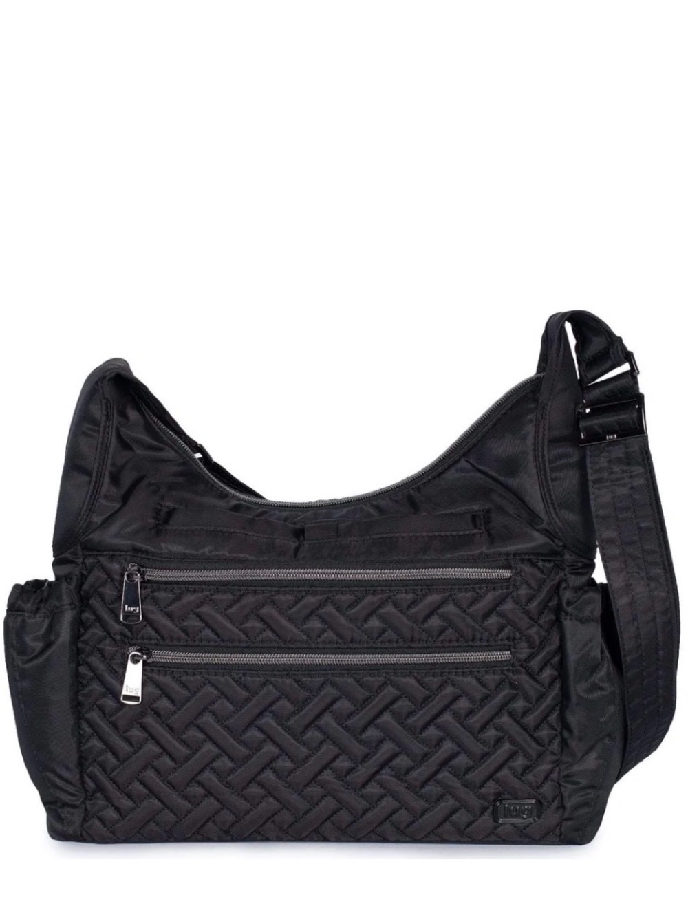 Lug Camper Black Quilted Travel Shoulder Bag